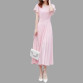 Womens Pink Aziza Georgette Solid Maxi Dress